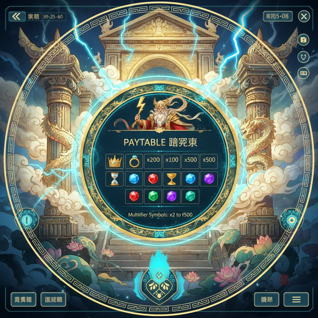 Paytable賠率表 - Olympus