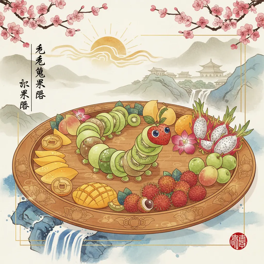 水果盤 - 毛毛蟲水果盤