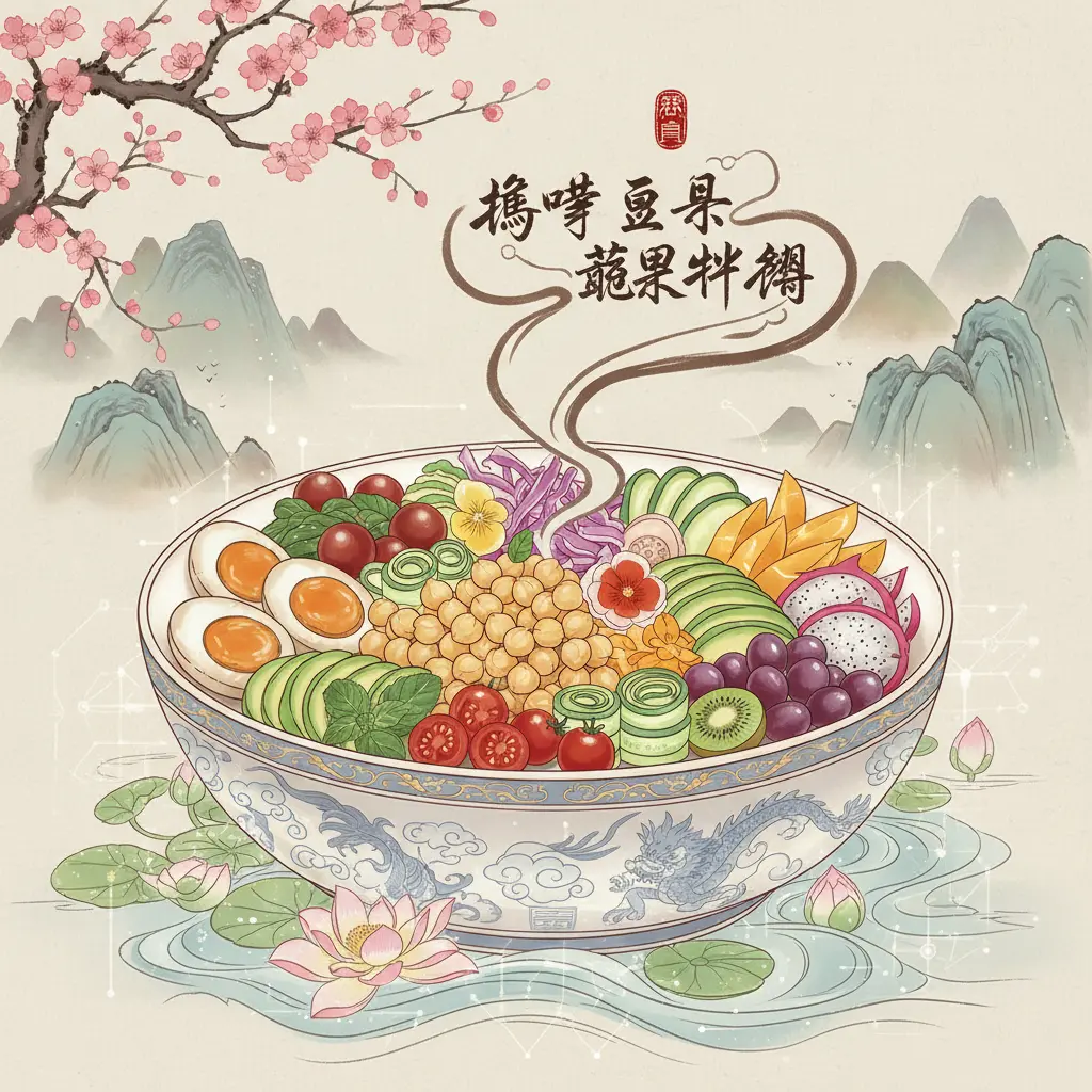 水果盤 - 鷹嘴豆蛋蔬果拼盤