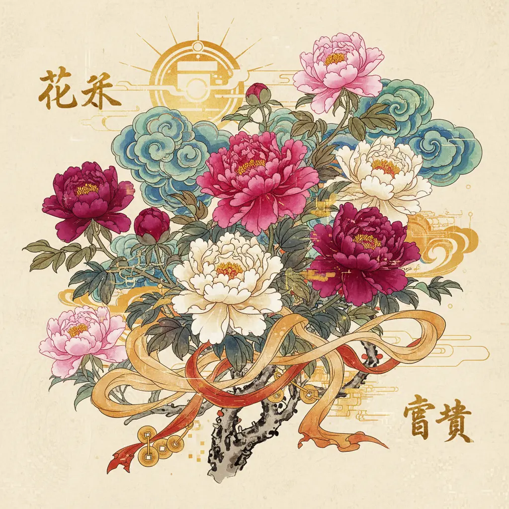 花開富貴 - 牡丹