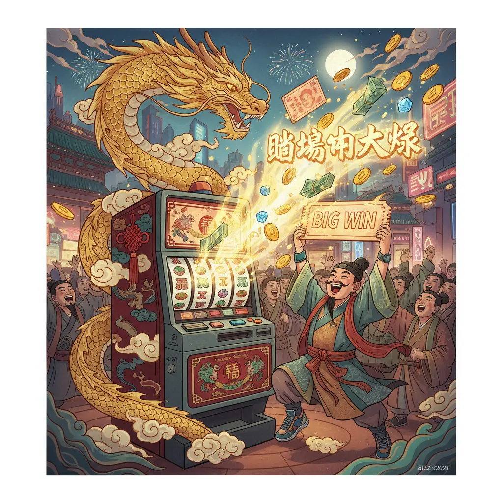 老虎機中大獎 - 賭場