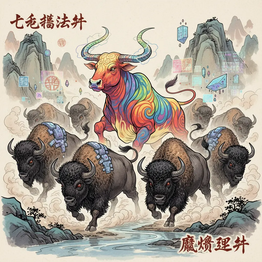 瘋狂野牛 - 七彩魔法牛